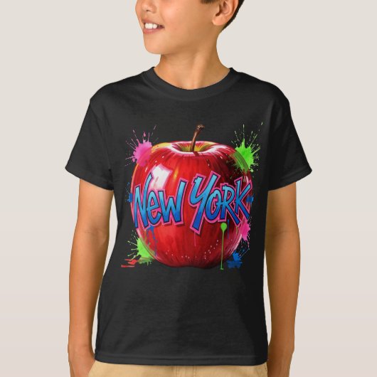 Bright New York, Big Apple, by Natasha Us Tシャツ (正面)
