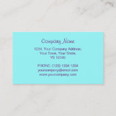 Bright Night名刺テンプレート青ポートレート 名刺 (裏面)