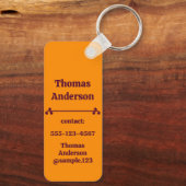 Bright Orange and Purple Combination キーホルダー (裏面)