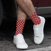 Bright Orange and Purple Combination ソックス