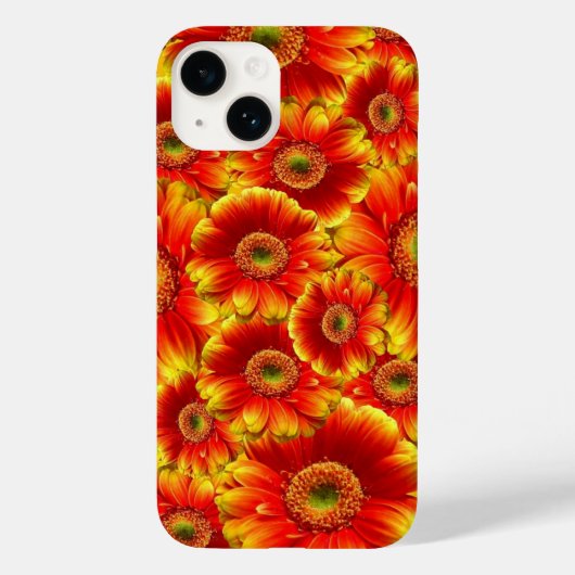 Bright Orange Flowers Case-Mate iPhoneケース (裏面)