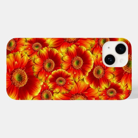Bright Orange Flowers Case-Mate iPhoneケース (裏面 (横))