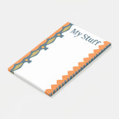 Bright Orange Hearts And Waves ポストイット (アングル)