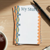 Bright Orange Hearts And Waves ポストイット