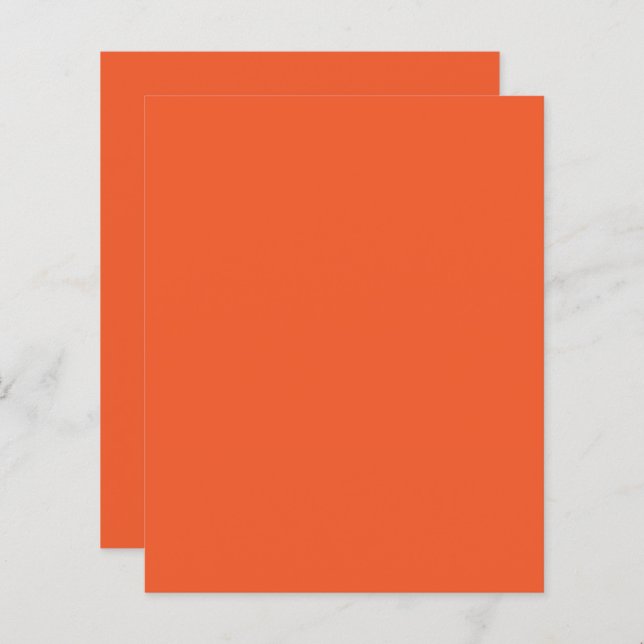 Bright Orange Minimalist Solid Background (正面/裏面)