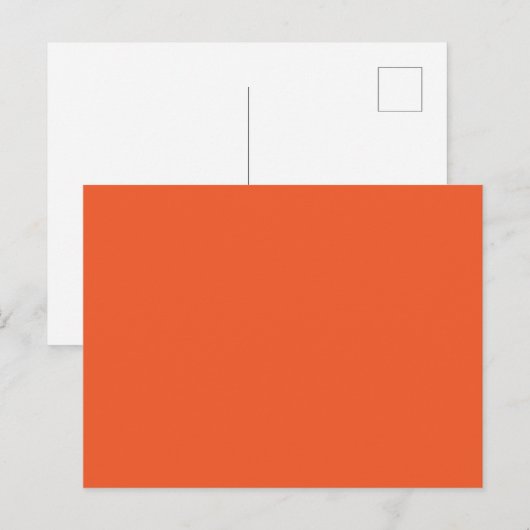 Bright Orange Minimalist Solid Background インビテーションポストカード (正面/裏面)