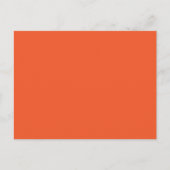 Bright Orange Minimalist Solid Background インビテーションポストカード (正面)