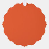 Bright Orange Minimalist Solid Background オーナメントカード (裏面)