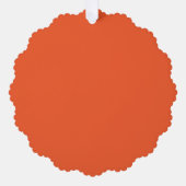 Bright Orange Minimalist Solid Background オーナメントカード (正面)