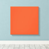 Bright Orange Minimalist Solid Background キャンバスプリント (インサイチュ (ウッドフロア))