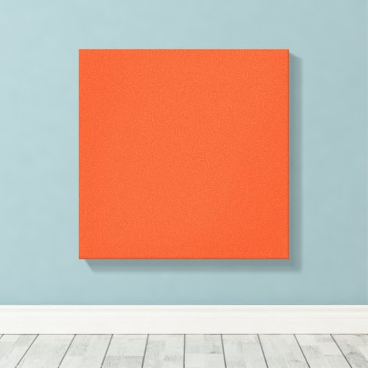 Bright Orange Minimalist Solid Background キャンバスプリント (インサイチュ (ウッドフロア))