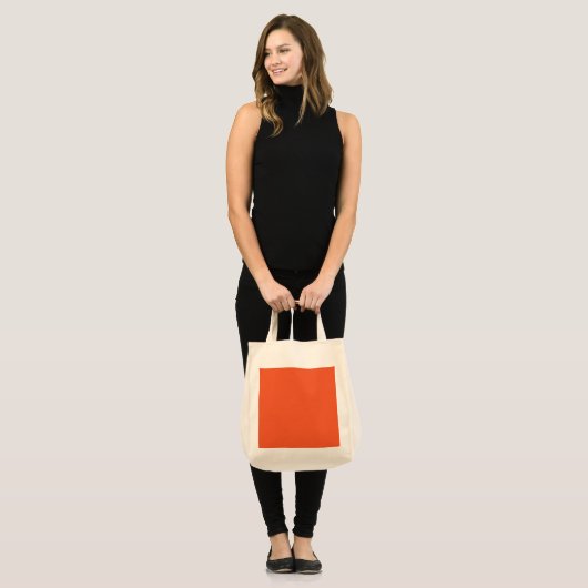 Bright Orange Minimalist Solid Background トートバッグ (正面(モデル))
