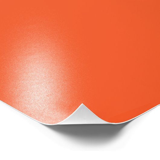 Bright Orange Minimalist Solid Background フォトプリント (角)