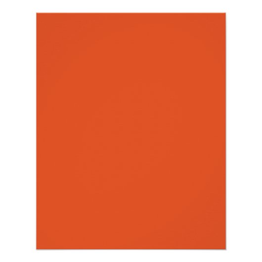 Bright Orange Minimalist Solid Background ポスター (正面)