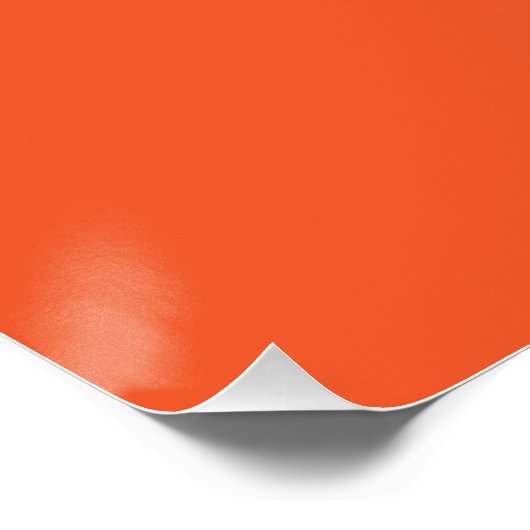 Bright Orange Minimalist Solid Background ポスター (コーナー)