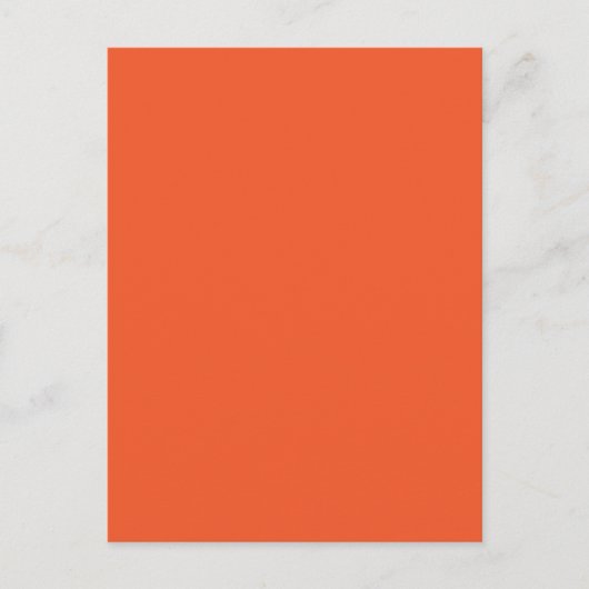 Bright Orange Minimalist Solid Background ポストカード (正面)