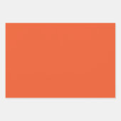 Bright Orange Minimalist Solid Background ラッピングペーパーシート (正面3)
