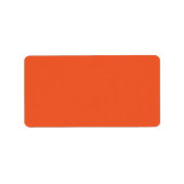 Bright Orange Minimalist Solid Background ラベル (正面)