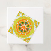 Bright Orange Playful Green Fun Star Baby Shower フェイバータグ (インサイチュ)