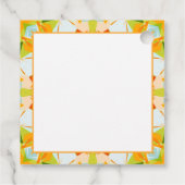 Bright Orange Playful Green Fun Star Baby Shower フェイバータグ (裏面)