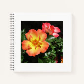 Bright Orange Roses - Dark Aspect Spiral Notebook ノートブック (正面)