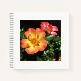 Bright Orange Roses - Dark Aspect Spiral Notebook ノートブック