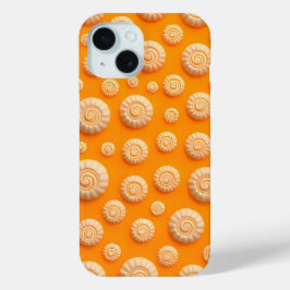 Bright Orange Spiral iPhone Case for Women iPhone 15ケース