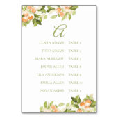 Bright Orange Wedding Seating Chart Card テーブルナンバー (正面)