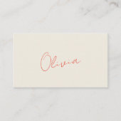 Bright Orange Whimsical Retro Wedding Place Cards プレイスカード (正面)