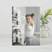 BRIGHT Overlayタイポグラフィフォトクリスマス シーズンカード (スタンド正面)