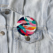 Bright Paint Effect 16th Birthday Let's Party 缶バッジ (インサイチュ)