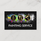 Bright Paint Splatters Painter Service 名刺 (正面)