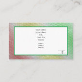 Bright Parol Bubble Wrapバックグラウンドリセラー 名刺 (裏面)