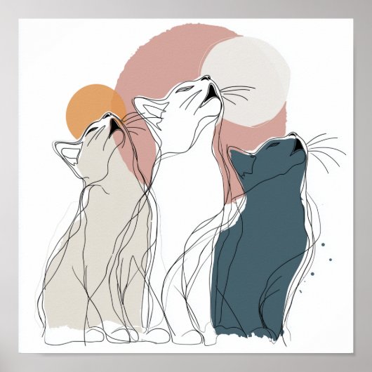 Bright Pastel Flower Semi-Gloss Poster ポスター (正面)