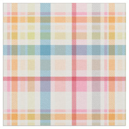 Bright Pastel plaid multicolour clan tartan ファブリック