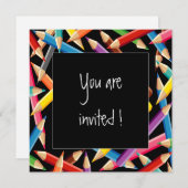 Bright Pencilsフレーム 招待状 (正面/裏面)