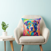 Bright Pet:カラフル Dog 絵を描's Art クッション (椅子)