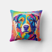Bright Pet:カラフル Dog 絵を描's Art クッション (裏面)
