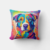 Bright Pet:カラフル Dog 絵を描's Art クッション (正面)