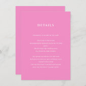 Bright Pinkの詳細結婚エンクロージャカード エンクロージャーカード (正面/裏面)