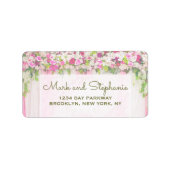 Bright Pinkエレガントフローラのア結婚ドレス ラベル (正面)