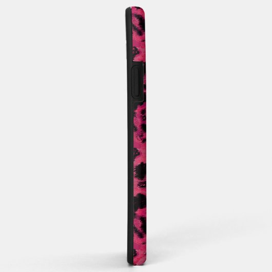 Bright pink and black spotted leopard Case-Mate iPhoneケース (裏面/右)
