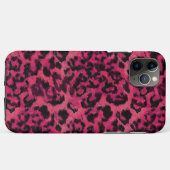 Bright pink and black spotted leopard Case-Mate iPhoneケース (裏面(横))