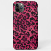 Bright pink and black spotted leopard Case-Mate iPhoneケース (裏面)