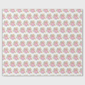 Bright Pink and Gold Elegant Flowers  ラッピングペーパー (フラット)