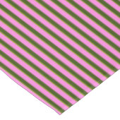 Bright Pink and Green Retro Stripe Modern テーブルクロス (アングル)