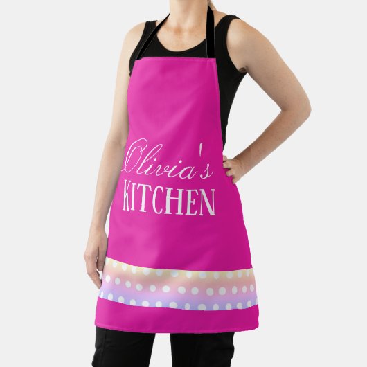 Bright Pink and Pola Dots エプロン (インサイチュ)