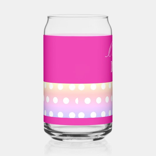 Bright Pink and Pola Dots  ガラス缶 (右)