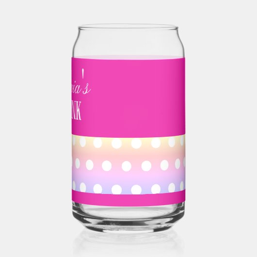 Bright Pink and Pola Dots  ガラス缶 (左)