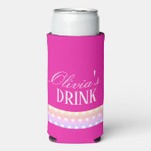 Bright Pink and Pola Dots スリム缶クーラー (Seltzer正面)